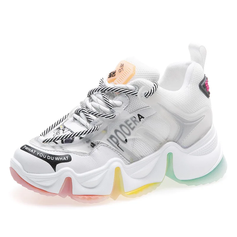 Spring and Summer Rainbow Leather Daddy Shoes Thick Bottom Inner Heightening Womens Shoes Hollow Out Sports Leisure Single Shoes
Spring and Summer Rainbow Leather Daddy Shoes Thick Bottom Inner Heightening Womens Shoes Hollow Out Sports Leisure Single Shoes