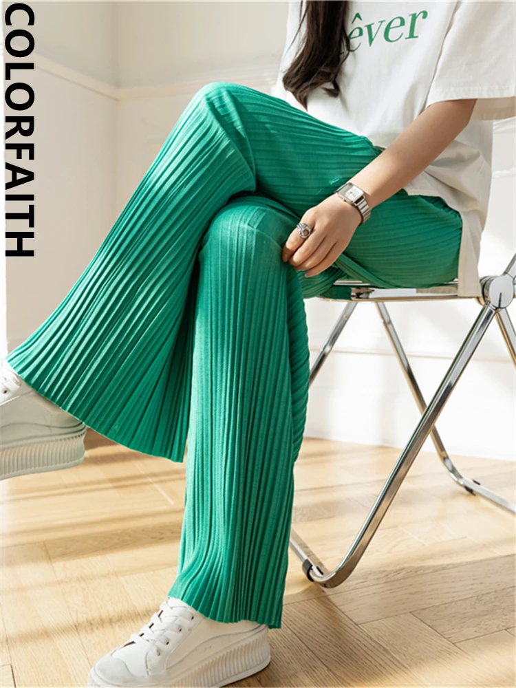 Colorfaith New 2022 High Waist Wide Elegant Vintage Baggy Pleated Capris Spring Summer Women Ankle-Length Pants Trousers P2255
Colorfaith New 2022 High Waist Wide Elegant Vintage Baggy Pleated Capris Spring Summer Women Ankle-Length Pants Trousers P2255