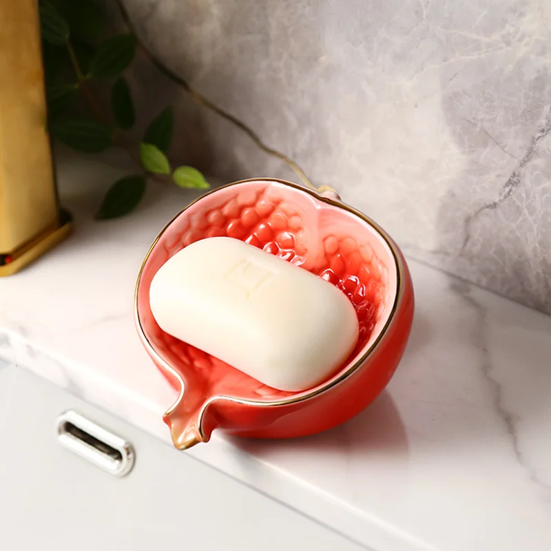 WHYOU New Creative Ceramic Pomegranate Soap Holder Box Solid Color Family Home Decoration Hotel Bathroom Set Supplies Kit 
WHYOU New Creative Ceramic Pomegranate Soap Holder Box Solid Color Family Home Decoration Hotel Bathroom Set Supplies Kit