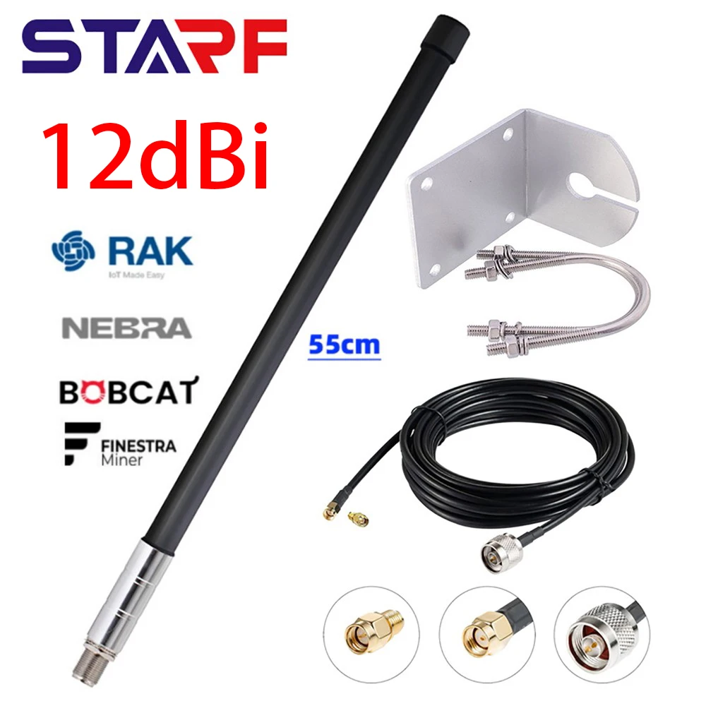 Helium Antenna 12dBi LoRaWAN EU 868 MHz Helium Miner Antenna For Nebra Bobcat Sensecap Female-to-RP-SMA Fiberglass Aerial Kit
Helium Antenna 12dBi LoRaWAN EU 868 MHz Helium Miner Antenna For Nebra Bobcat Sensecap Female-to-RP-SMA Fiberglass Aerial Kit