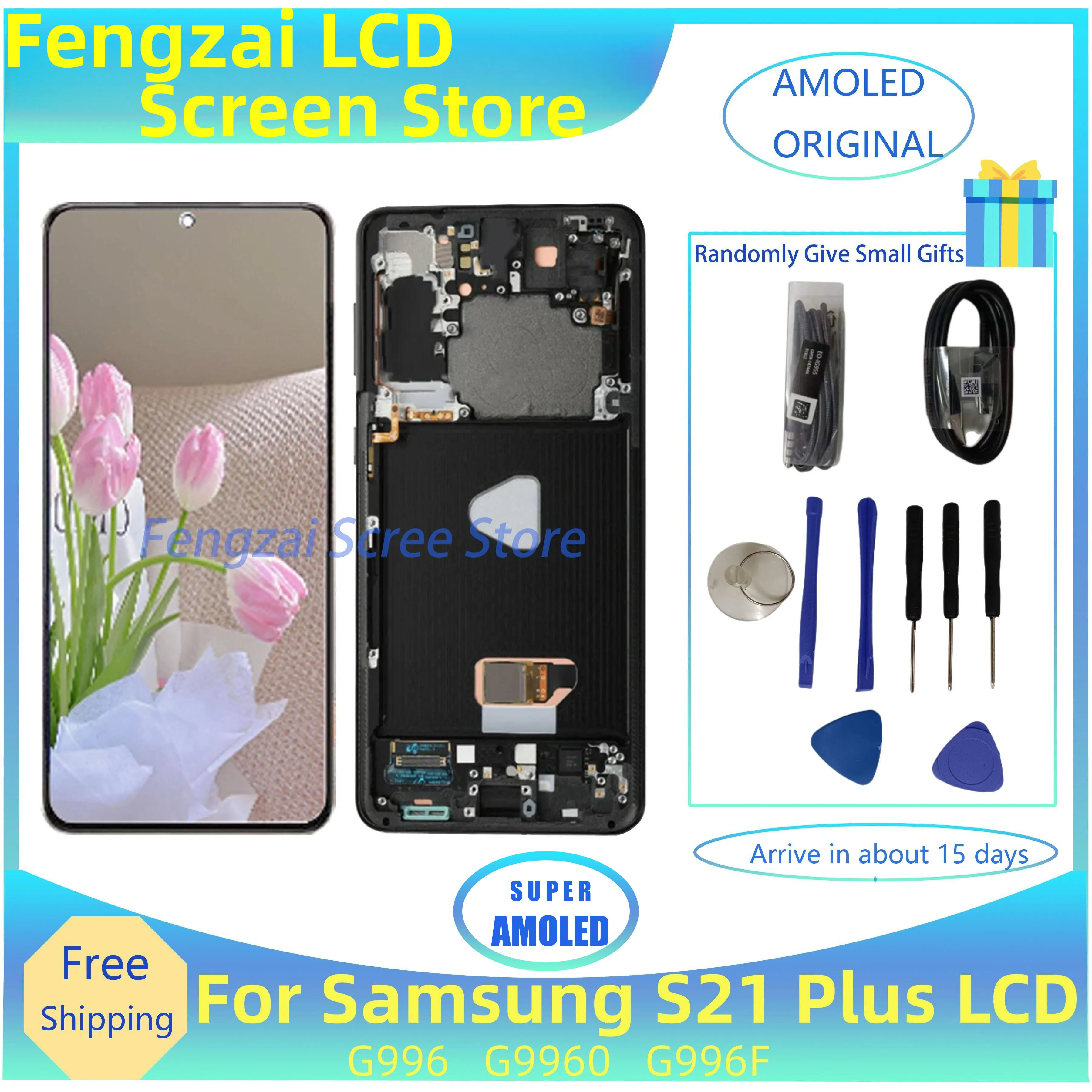 Orginal Super AMOLED S21 Plus LCD For Samsung S21 Plus G996F G9960 G996B Display Touch Screen Assembly
Orginal Super AMOLED S21 Plus LCD For Samsung S21 Plus G996F G9960 G996B Display Touch Screen Assembly