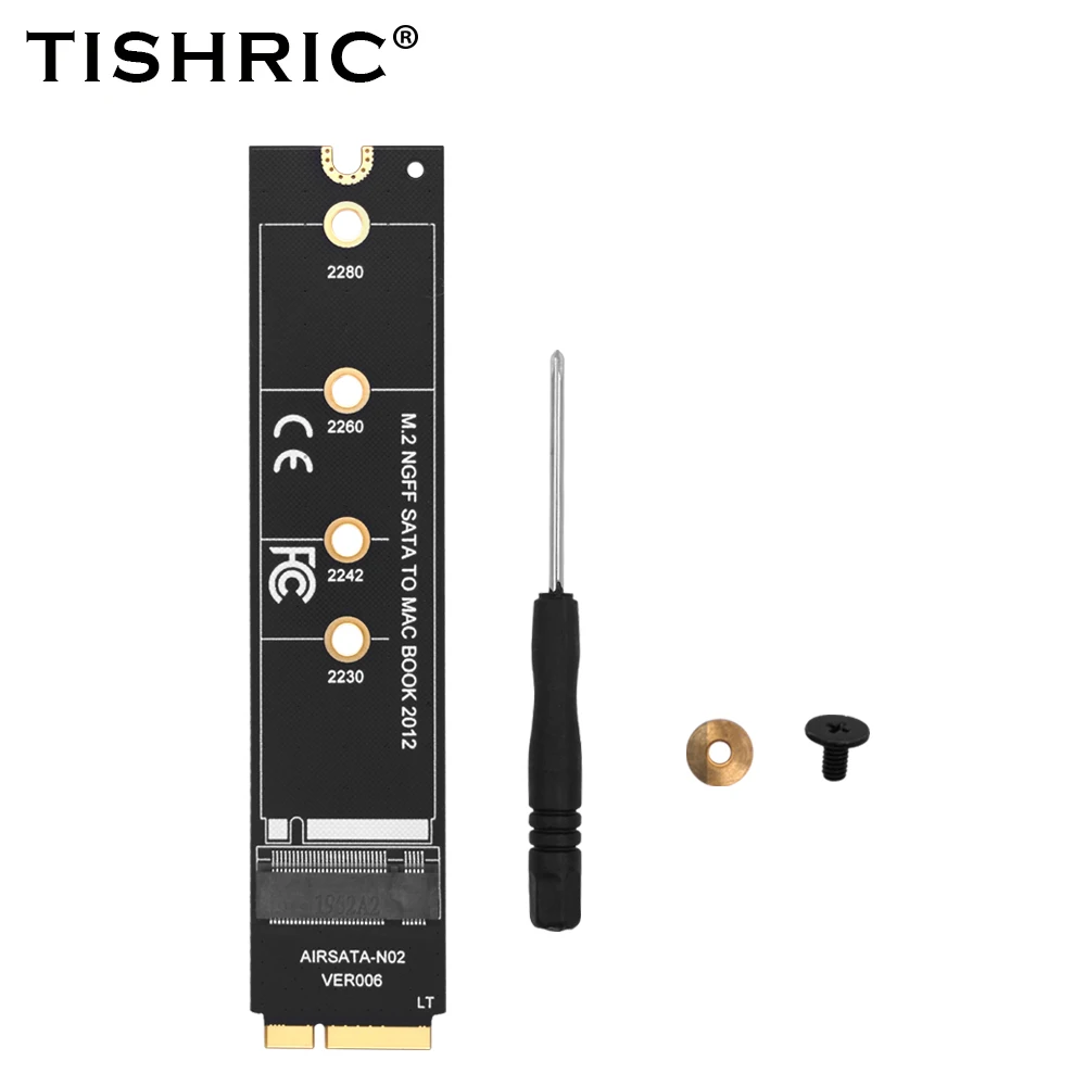 TISHRIC M2 SSD Adapter Connector M.2 Key-B NGFF Sata 3.0 6Gbps Riser Card For MacBook Air 2012 SSD For A1465 A1466 M2 Hard Disk
TISHRIC M2 SSD Adapter Connector M.2 Key-B NGFF Sata 3.0 6Gbps Riser Card For MacBook Air 2012 SSD For A1465 A1466 M2 Hard Disk