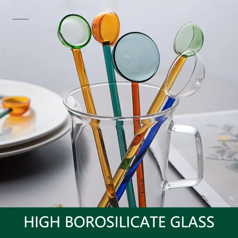 Transparent Glass Spoon Long Handle Heat-resistant Cute Spoon Dessert Ice Cream Coffee Small Spoon Kitchen Accessories
Transparent Glass Spoon Long Handle Heat-resistant Cute Spoon Dessert Ice Cream Coffee Small Spoon Kitchen Accessories