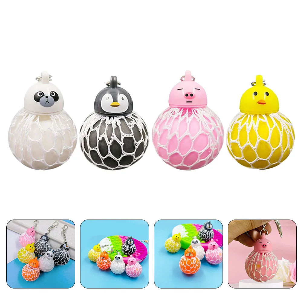 

4 Pcs Decompression Toys Pinch Music Prank Favors Elastic Kids Stretchy Adults Sensory Reduce Stress Balls Squeeze Office