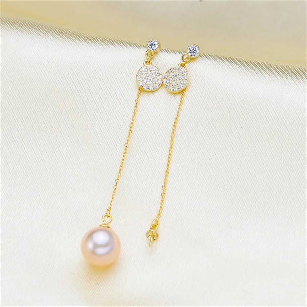 DIY Pearl Accessories 925 Silver Fashion Pearl Jade Earline Earrings Empty Holder Suitable for Mounting 8-11mm Beads
DIY Pearl Accessories 925 Silver Fashion Pearl Jade Earline Earrings Empty Holder Suitable for Mounting 8-11mm Beads