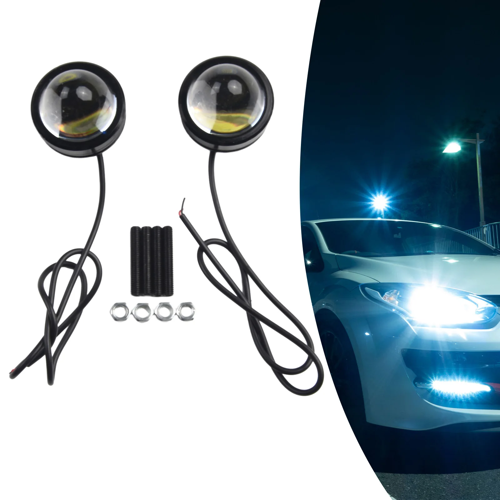 2pcs Universal Car Fog Lamp White 12V-24V High Power Bull Eye LED Projector Car Daytime Fog Light Alloy Car Lights Accessories
2pcs Universal Car Fog Lamp White 12V-24V High Power Bull Eye LED Projector Car Daytime Fog Light Alloy Car Lights Accessories