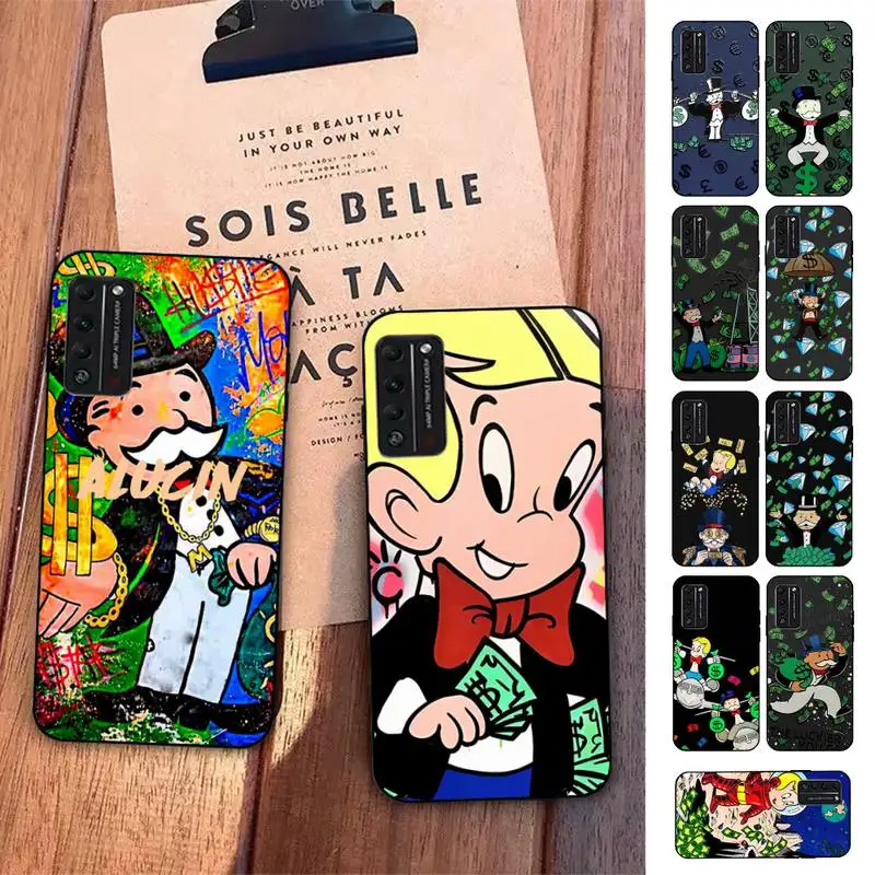 

Cartoon Dollar Monopolys Phone Case for Huawei Honor 10 i 8X C 5A 20 9 10 30 lite pro Voew 10 20 V30