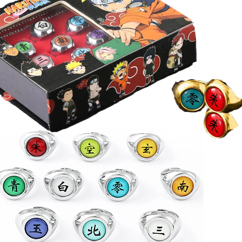 Anime 10pcs Set Naruto Akatsuki Metal Rings Itachi Figure Ninja Cosplay Action Accessory Jewerly Children Toys Props Party Gifts
Anime 10pcs Set Naruto Akatsuki Metal Rings Itachi Figure Ninja Cosplay Action Accessory Jewerly Children Toys Props Party Gifts