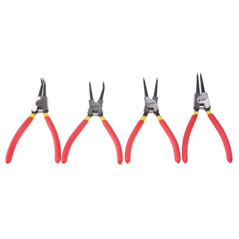 4 Pcs 7in Circlip Pliers Set Retaining Clip Internal External Spring Bent Straight Snap Ring Disassembly Home Crimp Tool
4 Pcs 7in Circlip Pliers Set Retaining Clip Internal External Spring Bent Straight Snap Ring Disassembly Home Crimp Tool