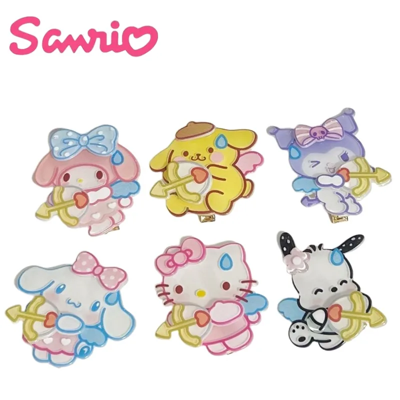 Sanrio Kuromi My melody Hello kitty Cinnamoroll креативная Милая кавайная мультяшная заколка для волос простой персонаж из аниме
Sanrio Kuromi My melody Hello kitty Cinnamoroll креативная Милая кавайная мультяшная заколка для волос простой персонаж из аниме