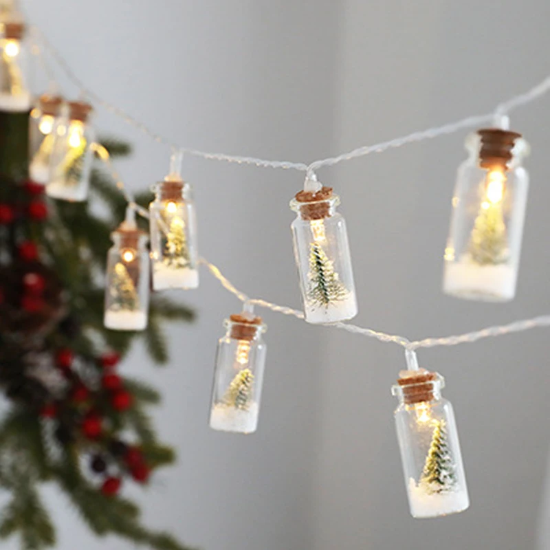 LED Christmas Tree Clear Glass 10 LED String Lights Wishing Glass Bottle Fairy Light Lamps for Indoor Outdoor Christmas Party
LED Christmas Tree Clear Glass 10 LED String Lights Wishing Glass Bottle Fairy Light Lamps for Indoor Outdoor Christmas Party
