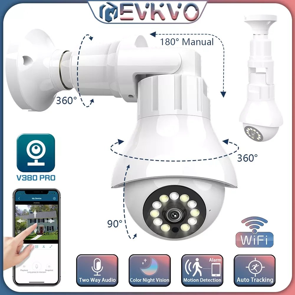2023New 4MP 360 Panoramic Wifi Camera E27 Bulb 2 Way Audio Surveillance Waterproof Fisheye CCTV Color Night Vision Wireless IP C
2023New 4MP 360 Panoramic Wifi Camera E27 Bulb 2 Way Audio Surveillance Waterproof Fisheye CCTV Color Night Vision Wireless IP C