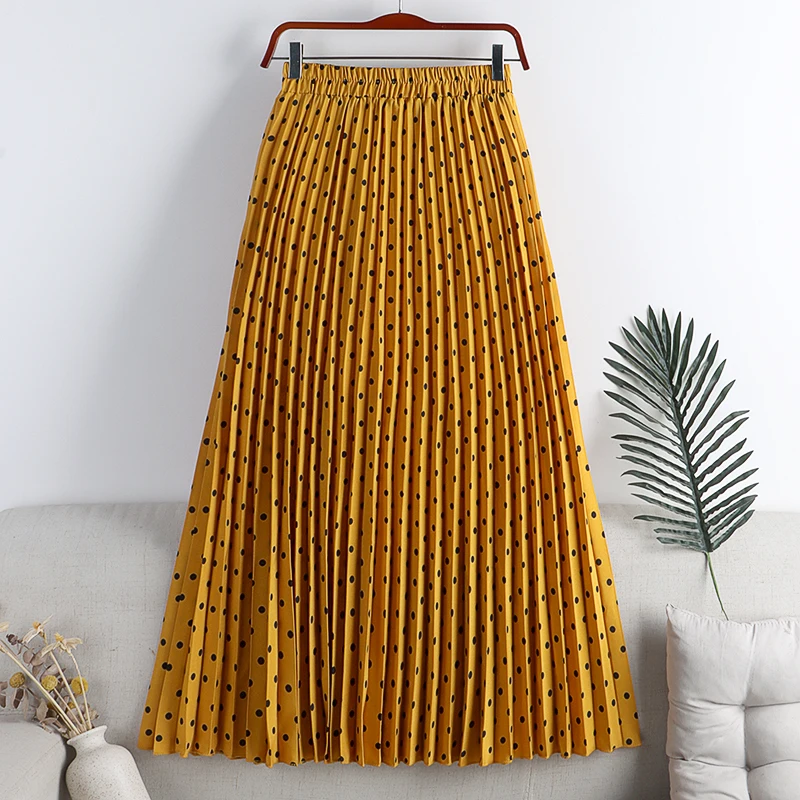 Women's High Waist Dot Print Pleated Skirt Lady Spring Summmer Streetwear A Line Long Skirt
Women's High Waist Dot Print Pleated Skirt Lady Spring Summmer Streetwear A Line Long Skirt