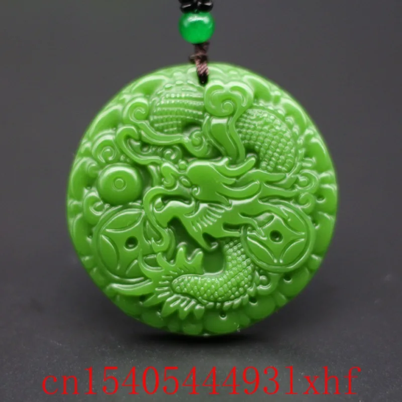 Natural Green Hetian Jade Dragon Pendant Necklace Fashion Fine Jewelry Jadeite Designer Money Luxury Charm Amulet Gifts for Men
Natural Green Hetian Jade Dragon Pendant Necklace Fashion Fine Jewelry Jadeite Designer Money Luxury Charm Amulet Gifts for Men