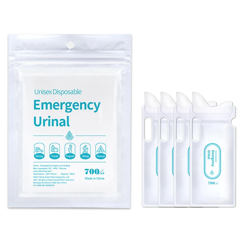 

1/4PCS PVC 700ml Emergency Portable Car Urine Bag Vomit Bags Mobile Toilet Handy Children Unisex Disposable Urinal Toilet Bag
