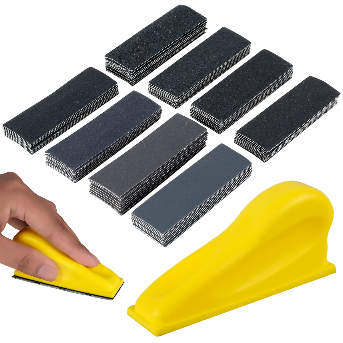 80Pcs Micro Sander Kit 3.5 x 1" Mini Detail Hand Sanding Tool Wet Dry Sandpaper 80 to 800 Grit Sandpaper for Small Projects
80Pcs Micro Sander Kit 3.5 x 1" Mini Detail Hand Sanding Tool Wet Dry Sandpaper 80 to 800 Grit Sandpaper for Small Projects