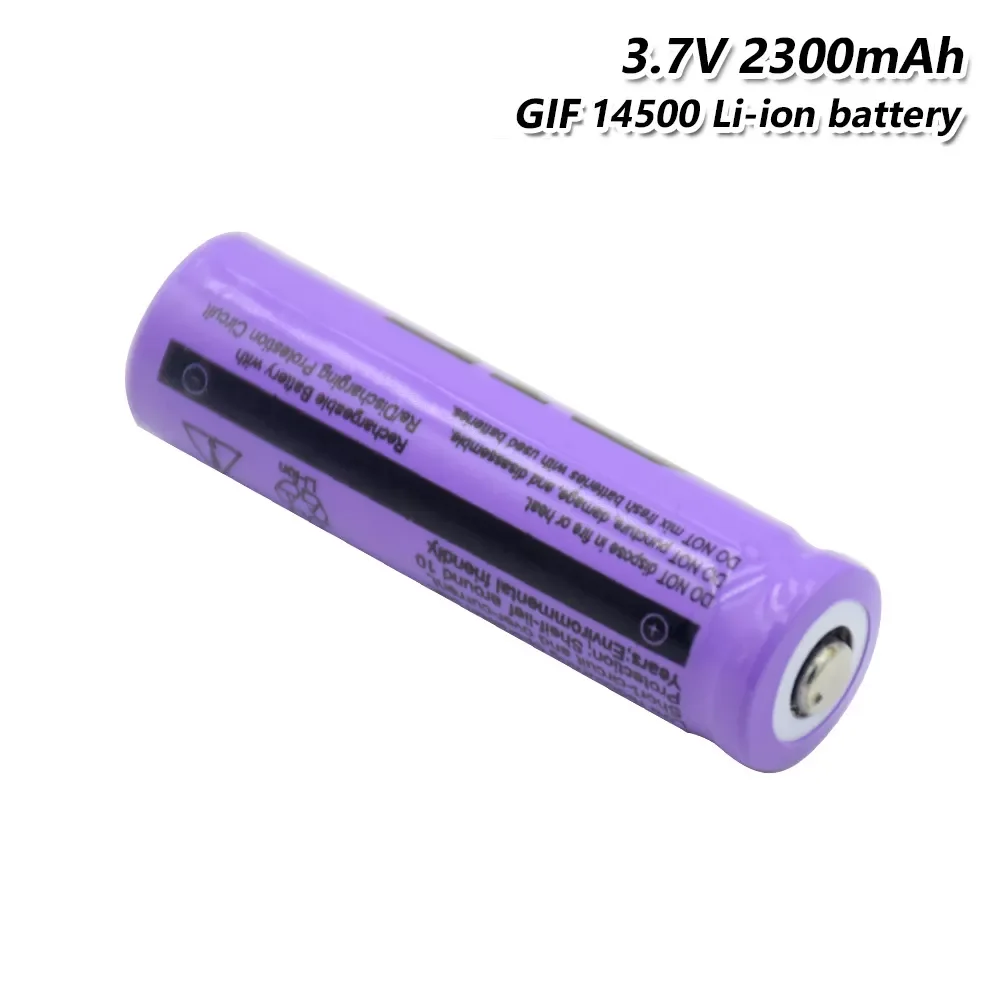 Quality Purple Pointed Top ICR 14500 Battery 3.7V 2300mAh Lithium Rechargeable Batteries Li-ion Cell For Flashlight toy Fan
Quality Purple Pointed Top ICR 14500 Battery 3.7V 2300mAh Lithium Rechargeable Batteries Li-ion Cell For Flashlight toy Fan