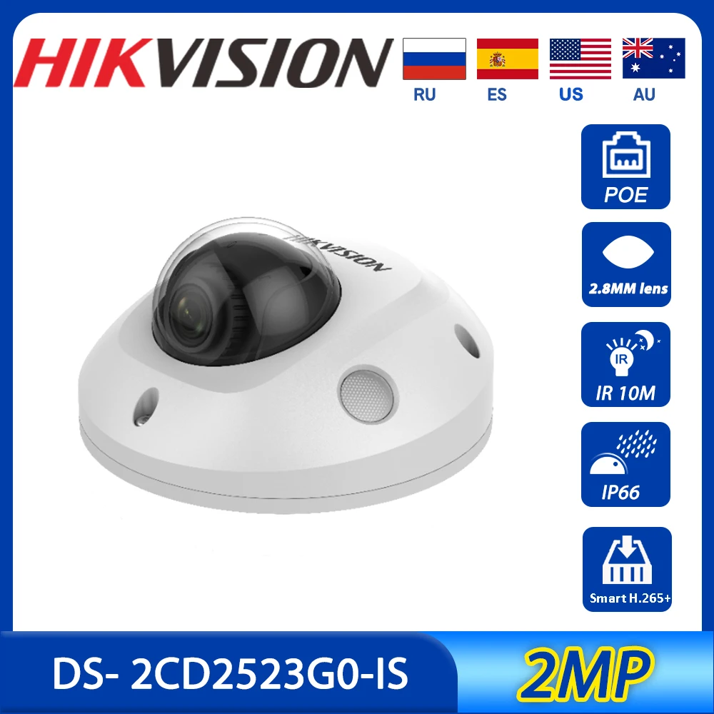 IP-камера видеонаблюдения Hikvision 2 Мп, Фиксированная купольная сетевая мини-камера видеонаблюдения с POE, DS- 2CD2523G0-IS WDR, микрофон, Wi-Fi, оригинал
IP-камера видеонаблюдения Hikvision 2 Мп, Фиксированная купольная сетевая мини-камера видеонаблюдения с POE, DS- 2CD2523G0-IS WDR, микрофон, Wi-Fi, оригинал