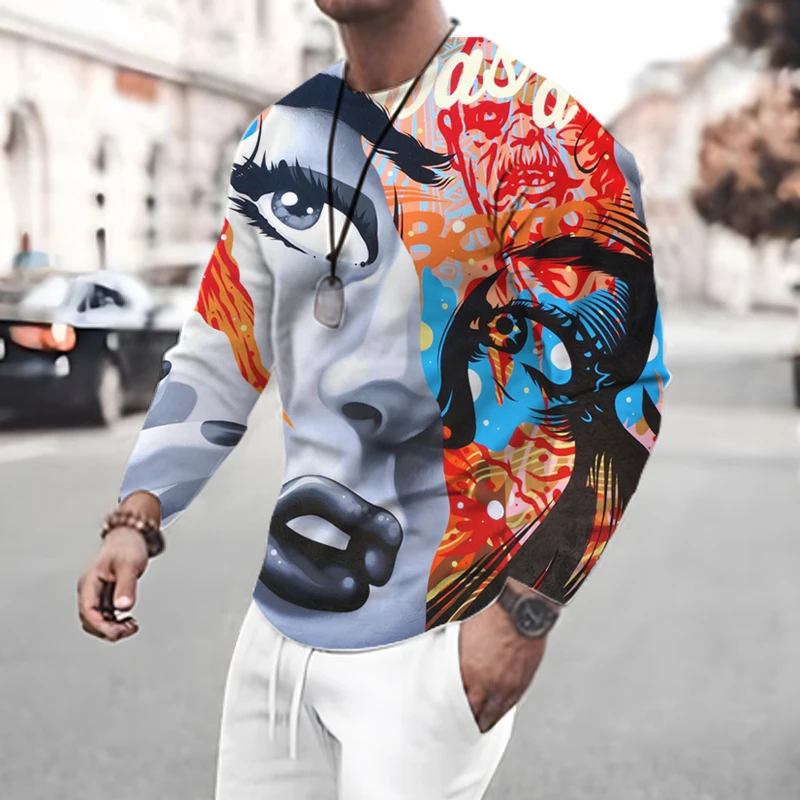 2022 New Long Sleeve Cool Grunge Fashion Art Color Graffiti T Shirt Men Fashion Streetwear Tees Cool Tops Tee Men's Clothing
2022 New Long Sleeve Cool Grunge Fashion Art Color Graffiti T Shirt Men Fashion Streetwear Tees Cool Tops Tee Men's Clothing