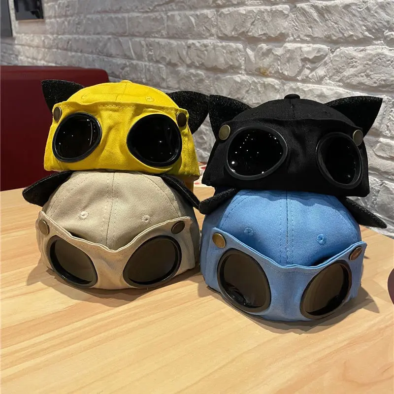 Children's Baseball Cap 8 Months To 8 Years Old Child Pilot Glasses Hat Boy Cartoon Cat Ears Girl Baseball Cap Autumn and Winter
Children's Baseball Cap 8 Months To 8 Years Old Child Pilot Glasses Hat Boy Cartoon Cat Ears Girl Baseball Cap Autumn and Winter