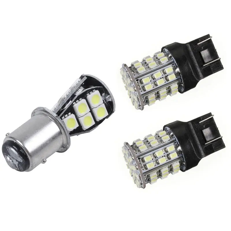 

1157 P21W BAY15D 5050 18 SMD LED Tail Brake Stop Light Bulb White With 2X T20 7440 7443 64 SMD White 6000K Lamp 12V