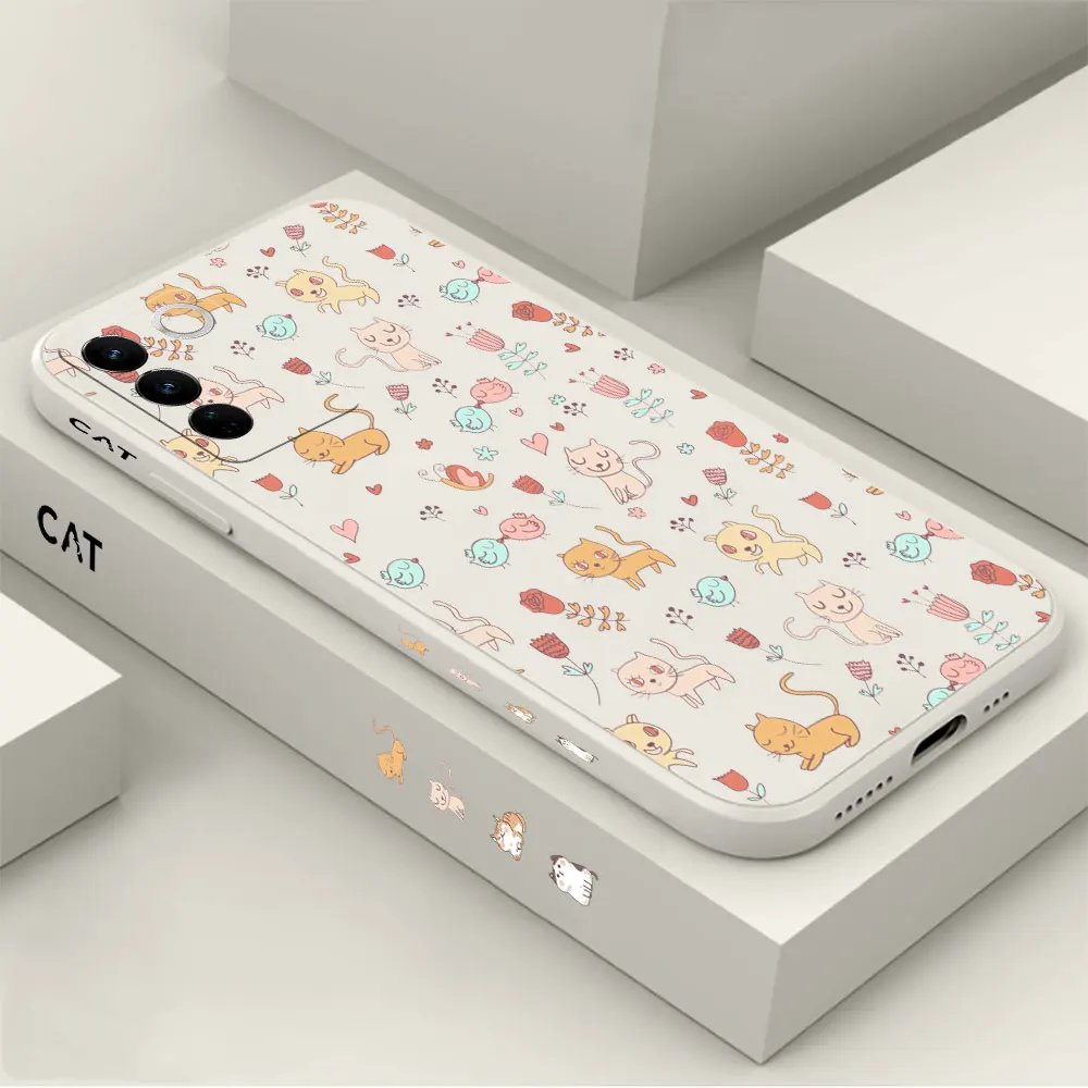 

A group of playing cats Case For VIVO S16 S16E S15 S15E S12 S10 S10E S9 S9E S7 S6 S5 S1 S7T V23 V21 V20 V15 T2X T1 PRO 5G Cover