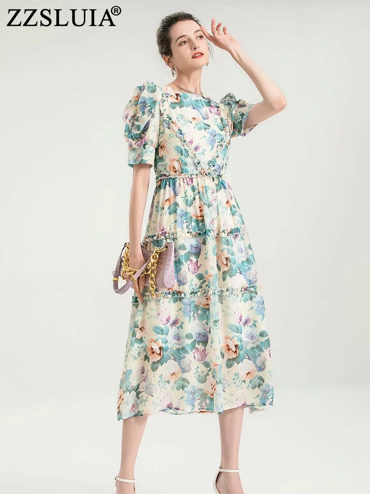 ZZSLUIA Vintage Dresses For Women Floral Printed Edible Tree Fungus Designer Slim Midi Dress Fashion Puff Sleeve Elegant Dresses
ZZSLUIA Vintage Dresses For Women Floral Printed Edible Tree Fungus Designer Slim Midi Dress Fashion Puff Sleeve Elegant Dresses