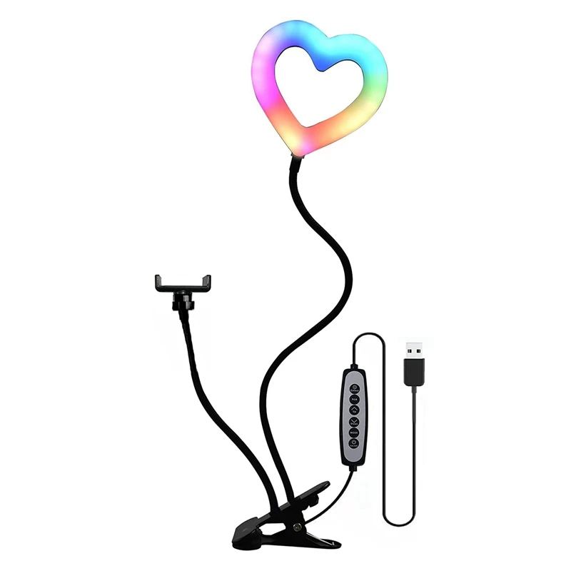 6-дюймовая подсветка в форме сердца для телефона RGB подсветка в форме сердца стойка для селфи видео фотографии 2 в 1 зажим свет, 3 + 32 RGB режим
6-дюймовая подсветка в форме сердца для телефона RGB подсветка в форме сердца стойка для селфи видео фотографии 2 в 1 зажим свет, 3 + 32 RGB режим