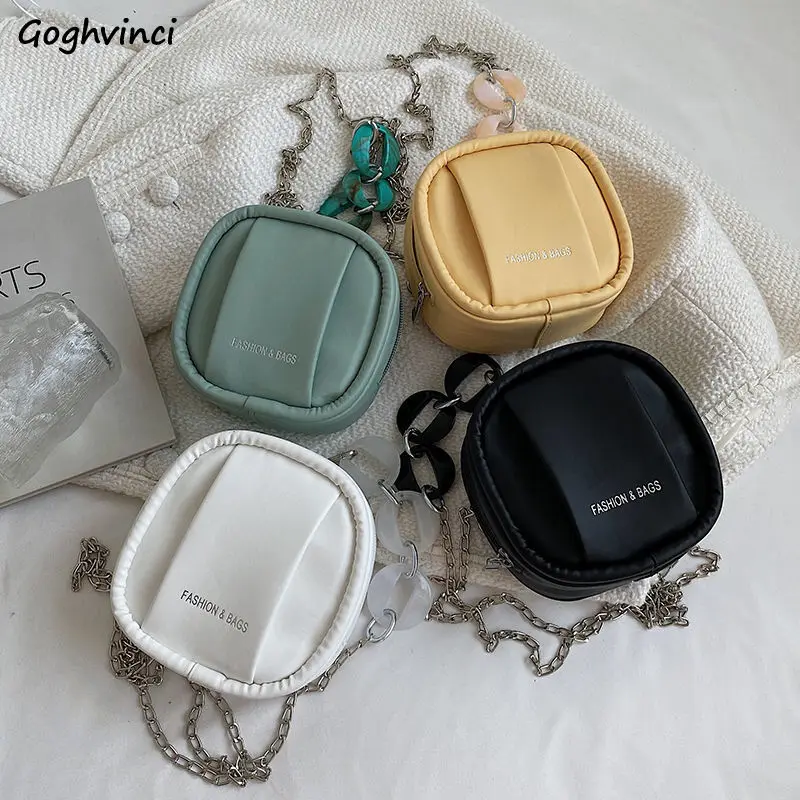 Crossbody Bags Women Fashion Texture PU Leather Circular Cross-body Bag Chic Design Chains Letter Shoulder Bag Teens High Street
Crossbody Bags Women Fashion Texture PU Leather Circular Cross-body Bag Chic Design Chains Letter Shoulder Bag Teens High Street