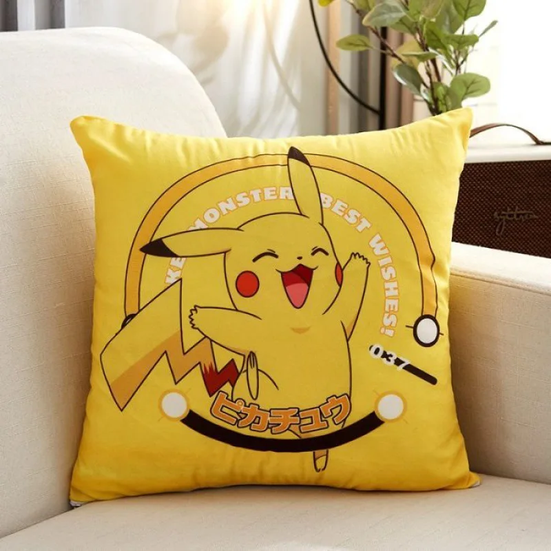 

[TAKARA TOMY] Pokemon Pikachu Short Plush Home Cushions Student Lunch Break Pillow Car Bolster Office Waist Pillow A22101302