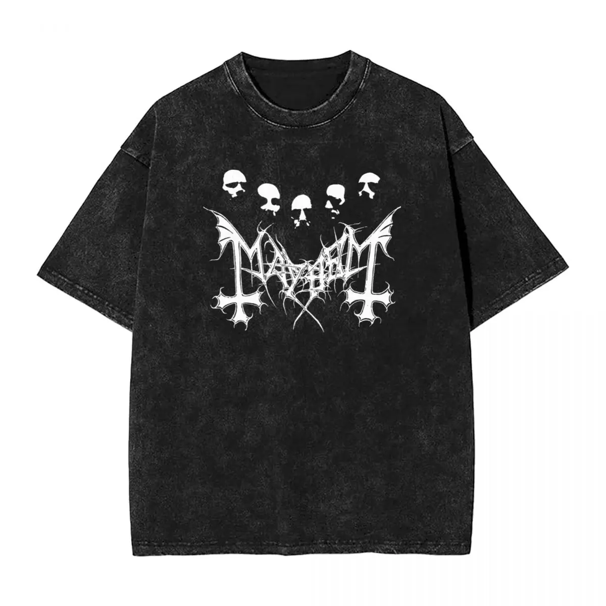 

Футболка Mayhem Death из металла, футболки оверсайз в стиле хип-хоп из 100% хлопка, винтажная уличная одежда для мужчин и женщин с музыкальной группой