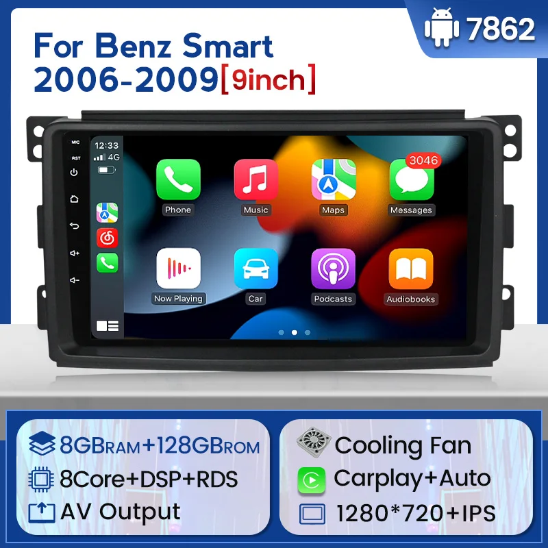 9 ''Fellostar Android 11 8-Core 8 + 128G автомобильное стерео аудио для Mercedes Benz Smart Fortwo 2006-2009 Carplay Auto RDS DSP IPS экран
9 ''Fellostar Android 11 8-Core 8 + 128G автомобильное стерео аудио для Mercedes Benz Smart Fortwo 2006-2009 Carplay Auto RDS DSP IPS экран