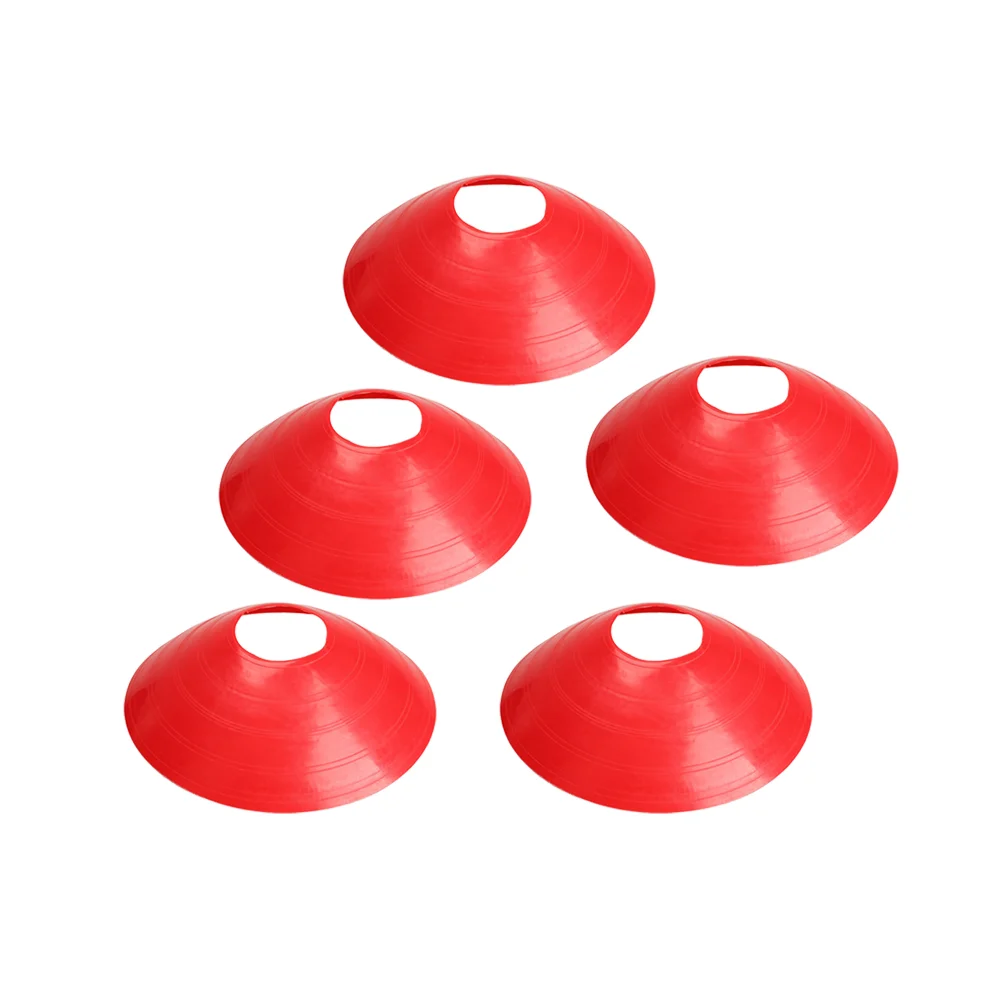 

12PC Marker Discs Football Soccer Rugby Round Cones Sports Equipment for Fitness Training (Red) Supplies