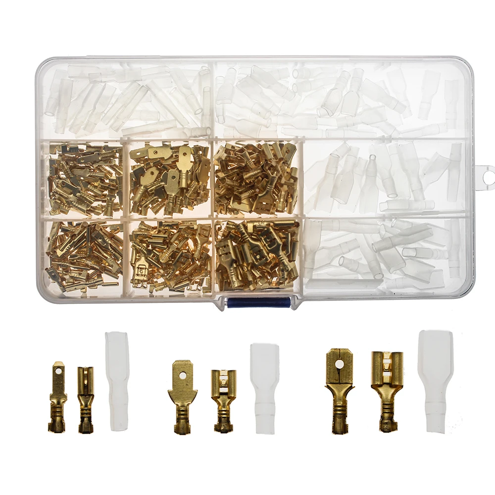 135/315PCS Box Insulated Male Female Wire Connector 2.8/4.8/6.3mm Electrical Crimp Terminals Termin Spade Connectors Assorted
135/315PCS Box Insulated Male Female Wire Connector 2.8/4.8/6.3mm Electrical Crimp Terminals Termin Spade Connectors Assorted