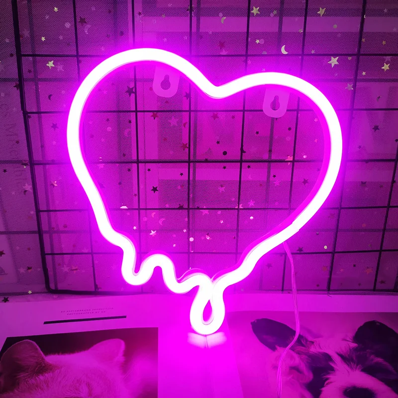 Креативный светодиодный неоновый светильник любовь сердце украшение для