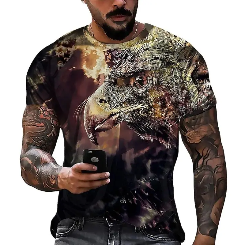 Fashion Summer Eagle Animal 3d Printed T Shirt For Men's T Shirt O'neck Short Sleeve Oversized Tops Tee Shirt Man Clothing Hot
Fashion Summer Eagle Animal 3d Printed T Shirt For Men's T Shirt O'neck Short Sleeve Oversized Tops Tee Shirt Man Clothing Hot