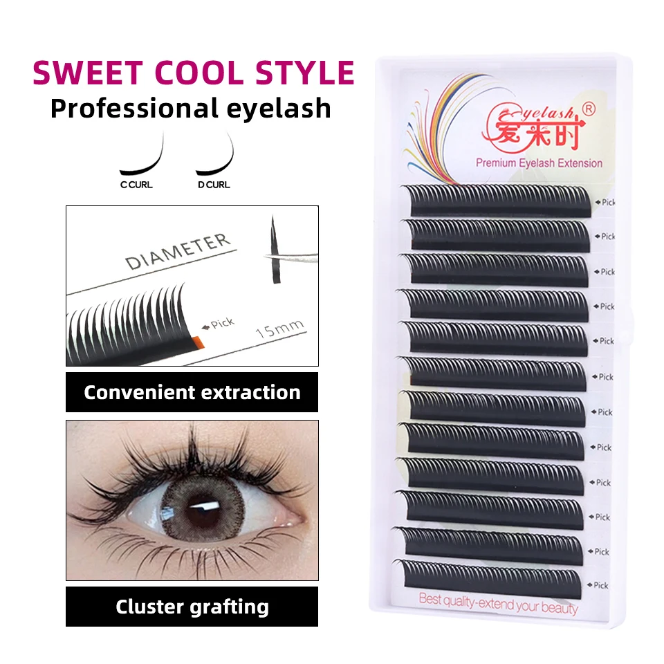 NEWCOME 12 Rows Comic Wet EyeLashes Matte Black Hand Made Natural Soft Eyelash Extension Korean Makeup
NEWCOME 12 Rows Comic Wet EyeLashes Matte Black Hand Made Natural Soft Eyelash Extension Korean Makeup