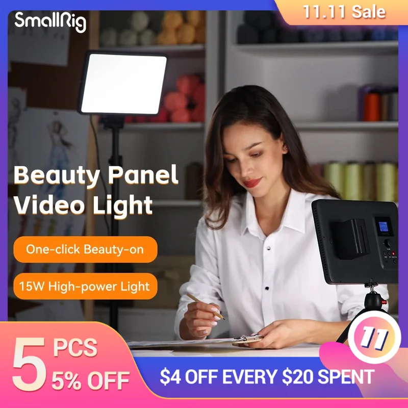 Осветительная панель SmallRig P200 светодиодный, 98 + CRI, 192 светильник 2000 Lux для фотографии, видеоконференций, трансмиссии, обучения дома 
Осветительная панель SmallRig P200 светодиодный, 98 + CRI, 192 светильник 2000 Lux для фотографии, видеоконференций, трансмиссии, обучения дома