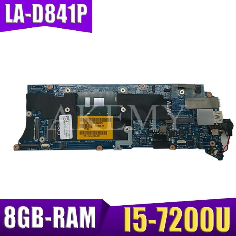 LA-D841P Laptop motherboard For DELL XPS-13 9350 original mainboard 8GB-RAM I5-7200U
LA-D841P Laptop motherboard For DELL XPS-13 9350 original mainboard 8GB-RAM I5-7200U