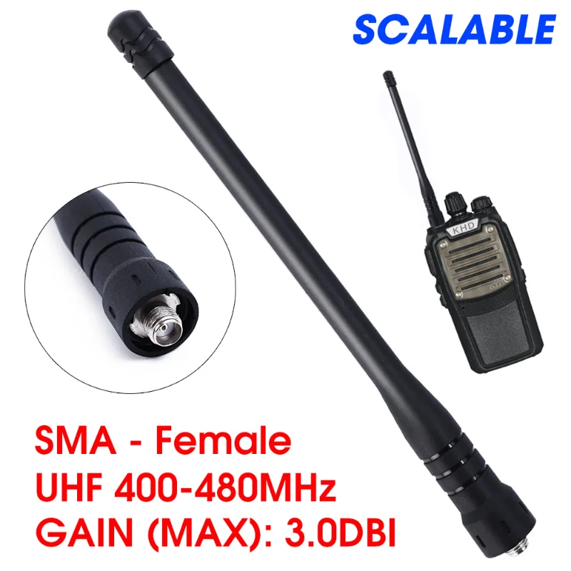 

Universal TNP Antenna SMA Female Dual Band Handheld Retractable Elescopic Rod High Gain Antenna Walkie Talkie for Baofeng 888s