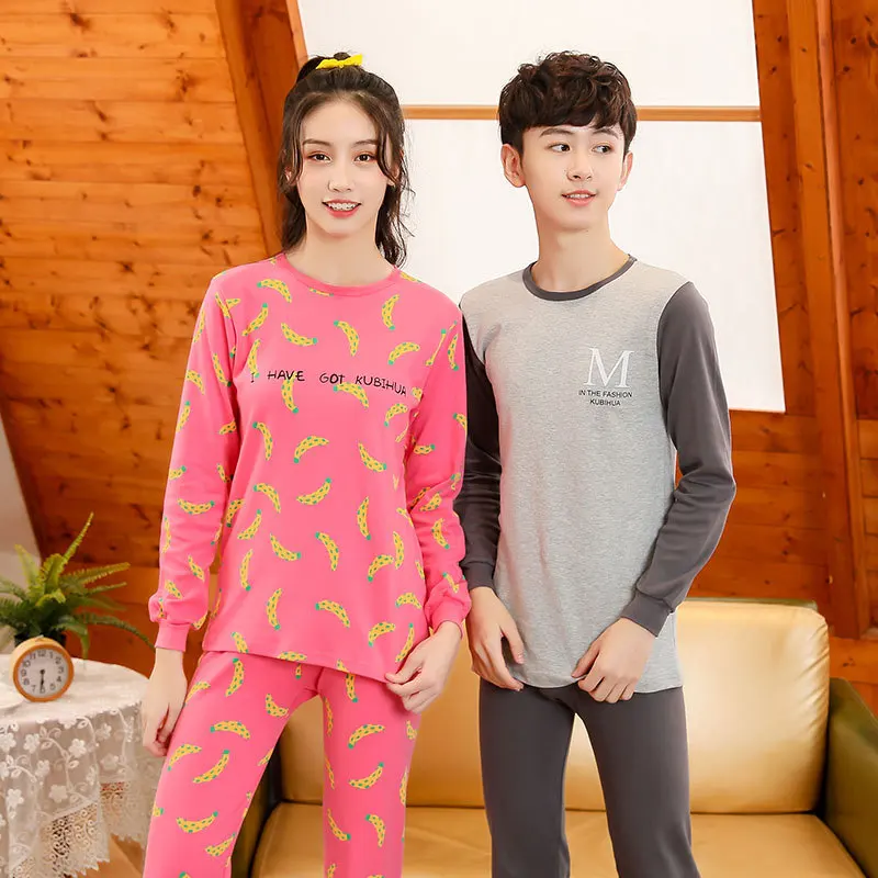 

Children Full Sleeve Cotton Pajamas Sets Boys Cat Pajamas Kids Pyjamas for 8 to 18 Years Teens Pijamas Homewear Nightwear