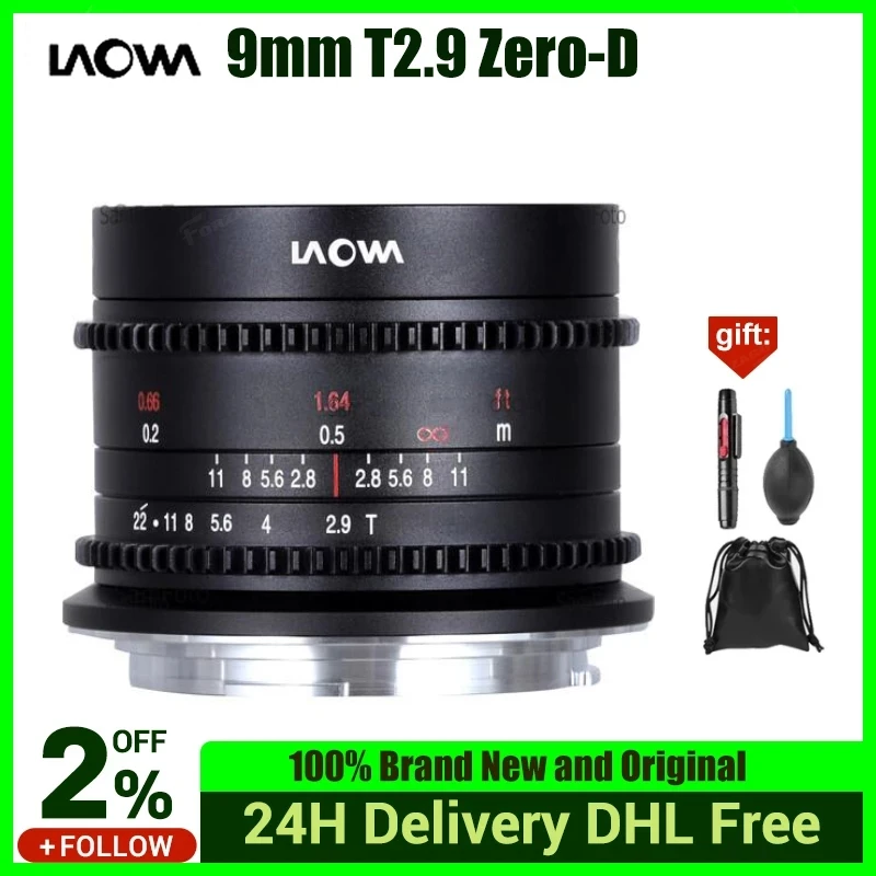 

Объектив Venus Optics Laowa 9 мм T2.9 Zero-D Cine для Canon RF для Sony-E FUJIFILM X Leica L Micro 4 3 Nikon Z