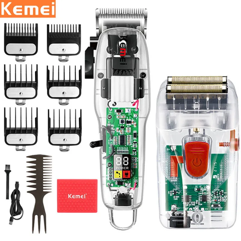 Kemei Hair Clipper professional Electric hair trimmer Rechargeable Hair Cutting Machine Hair Clippers Trimmer Transparent Cover
Kemei Hair Clipper professional Electric hair trimmer Rechargeable Hair Cutting Machine Hair Clippers Trimmer Transparent Cover