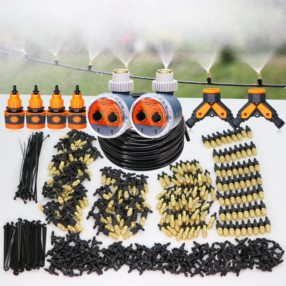 MUCIAKIE 30-50M Brass Misting System Summer Cooling Kit Garden Irrigation Watering Spray Adjustable Sprinklers Timer Controllers
MUCIAKIE 30-50M Brass Misting System Summer Cooling Kit Garden Irrigation Watering Spray Adjustable Sprinklers Timer Controllers