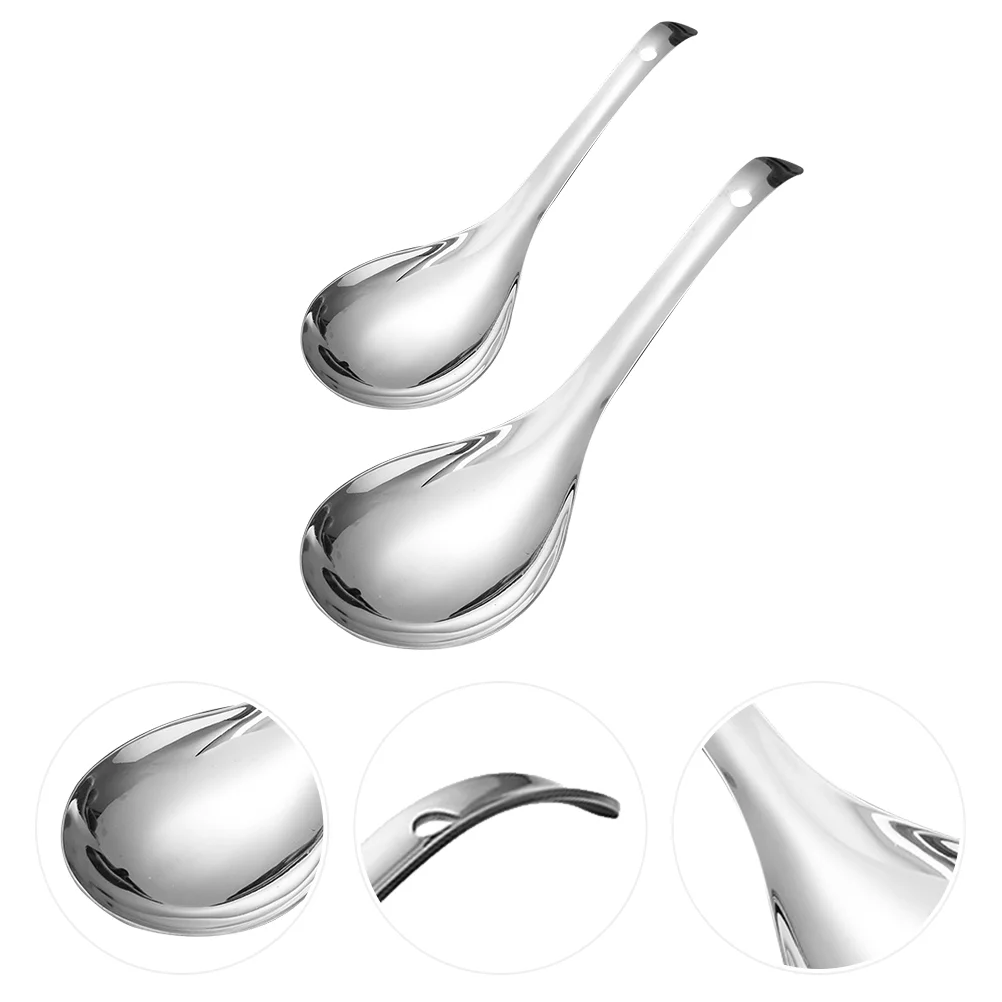 

Rice Spoon Spoons Stainless Steel Ladle Soup Paddle Large Small Serving Dinner Metal Cooker Kitchen Buffet Sushi Shovelutensils