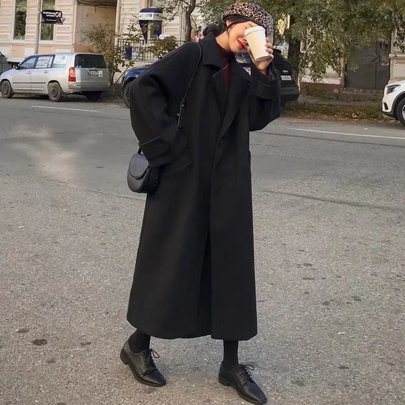 Hepburn's Long Black Woolen In Women's 2022 Popular New Korean Version Coat Is Thickened Tunic Plus Size Women Clothing Blazer
Hepburn's Long Black Woolen In Women's 2022 Popular New Korean Version Coat Is Thickened Tunic Plus Size Women Clothing Blazer