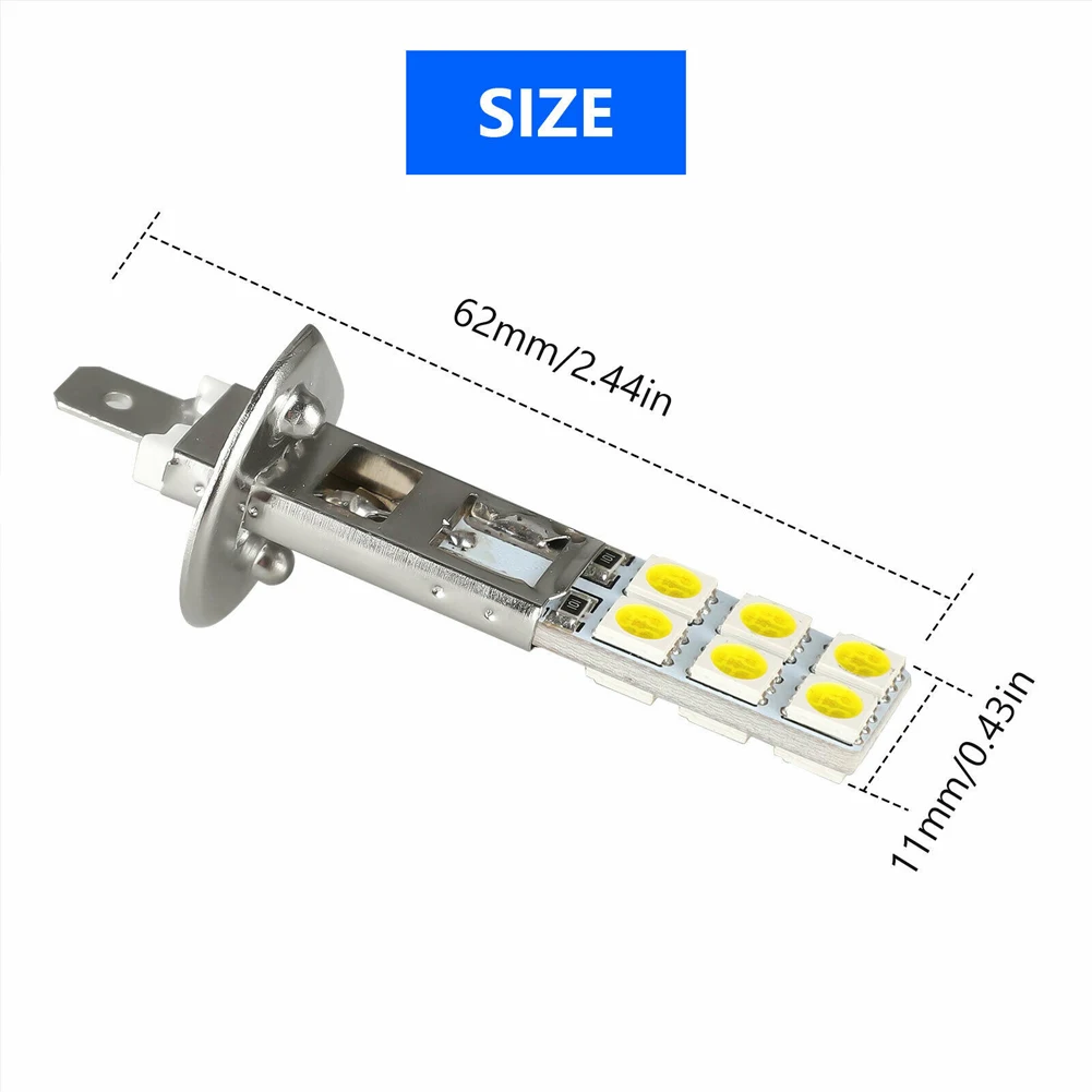 2 PCS 12V H1 LED Bulbs 1800LM 6000K Super White Car Fog Light Day Night Driving Running Light Lamp Auto LED Headlights Fog Light
2 PCS 12V H1 LED Bulbs 1800LM 6000K Super White Car Fog Light Day Night Driving Running Light Lamp Auto LED Headlights Fog Light