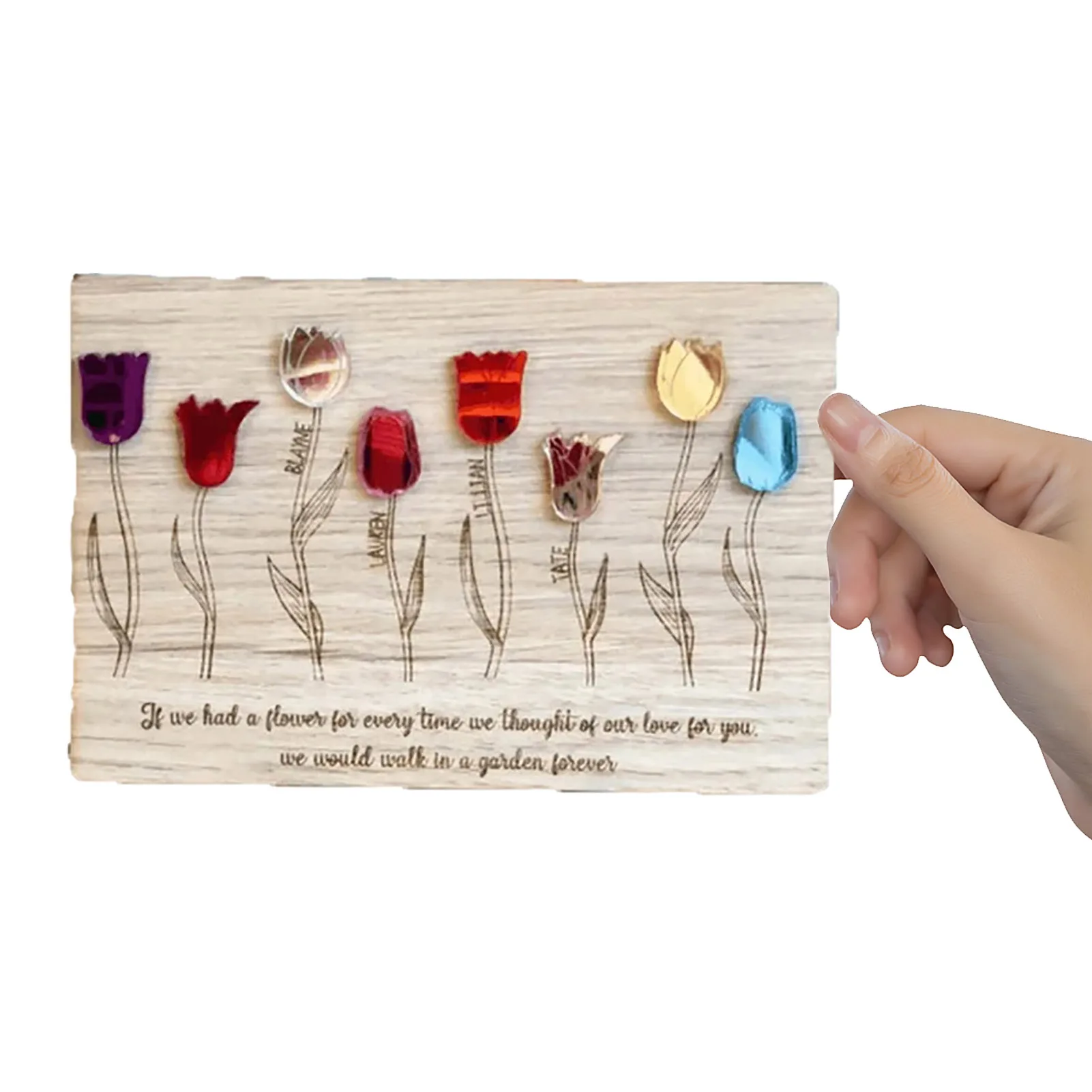 Wooden Tulip Plaque Tulip Message Board With Display Stand Table Decorations Unique Gifts For Mother's Day Wedding Anniversary
Wooden Tulip Plaque Tulip Message Board With Display Stand Table Decorations Unique Gifts For Mother's Day Wedding Anniversary