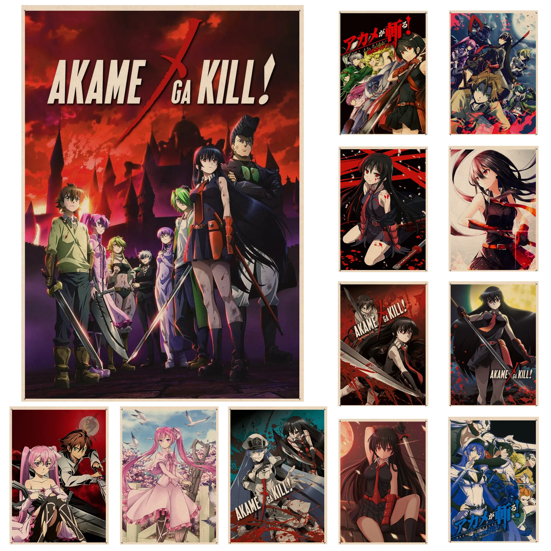 Jepang Anime Akame Ga Kill Retro Kraft Paper Poster Vintage Room Bar Cafe Decor Stickers Wall Painting
Jepang Anime Akame Ga Kill Retro Kraft Paper Poster Vintage Room Bar Cafe Decor Stickers Wall Painting