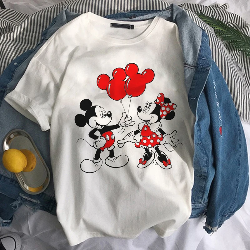Disney Minnie Mouse Duck Princess Cartoon Print Sweet Girl White Basic T-shirt O-neck Women Casual Cute Short Sleeve Fashion
Disney Minnie Mouse Duck Princess Cartoon Print Sweet Girl White Basic T-shirt O-neck Women Casual Cute Short Sleeve Fashion
